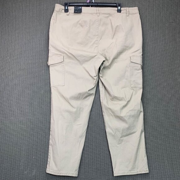 A3 Denim Womens Utility Cargo Pants Beige 18W - Picture 2 of 12